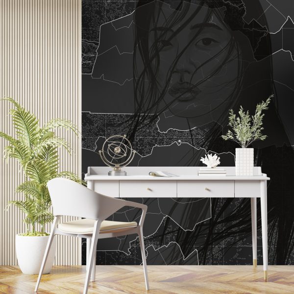 Foto murale Vajza me të zeza