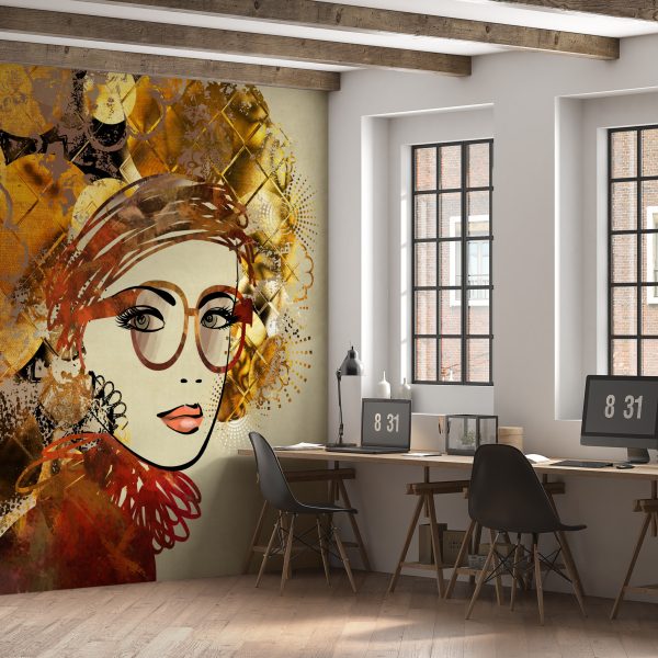 Foto murale Vajzë me syze të mëdha