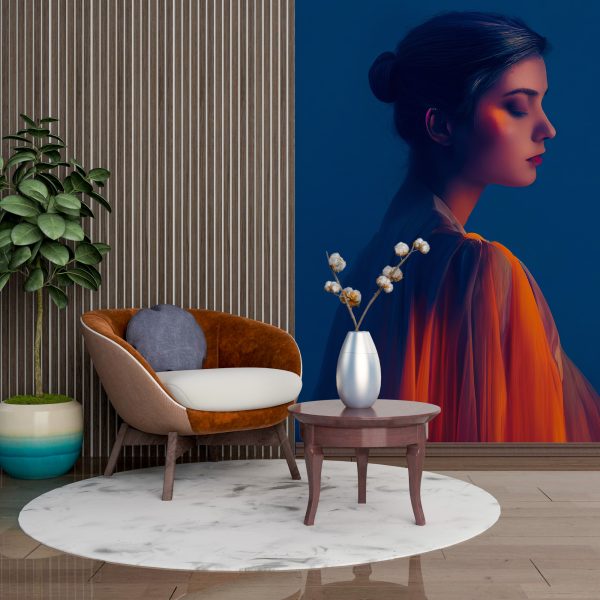 Foto murale Vajzë me sy të mbyllur