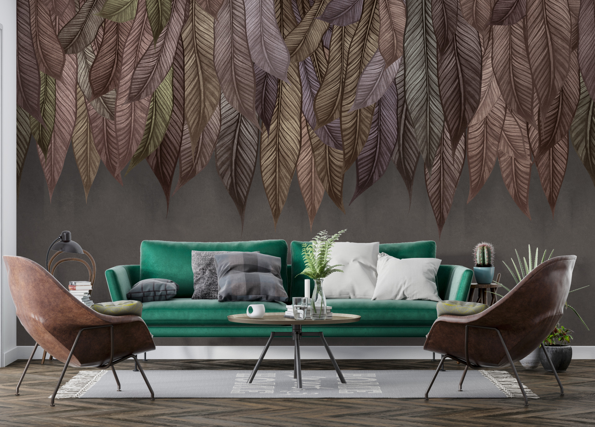 Foto murale Gjethe ekzotike të varura