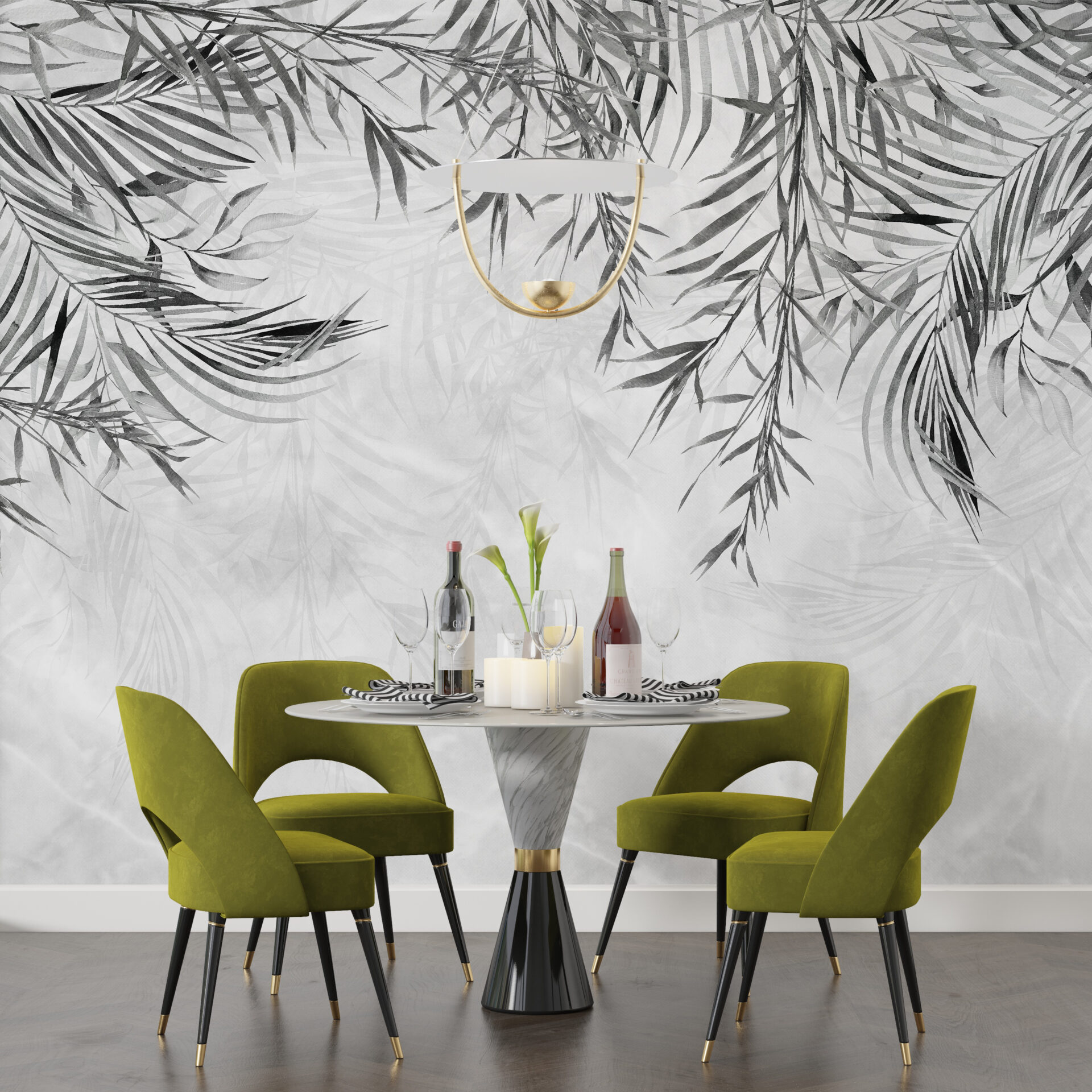 Foto murale Gjethe ekzotike në erë