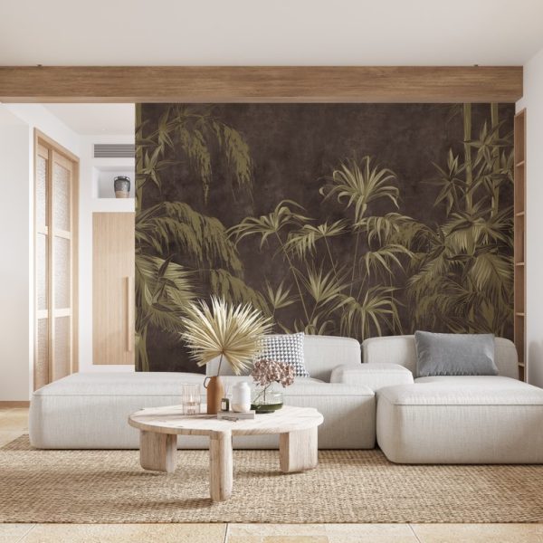 Foto murale Bimë ekzotike në një sfond të errët