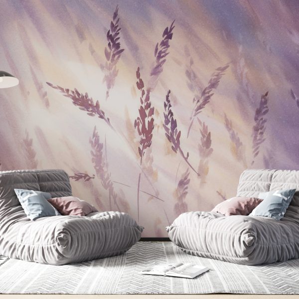 Foto murale Lëkundshmëria e purpurt e barërave