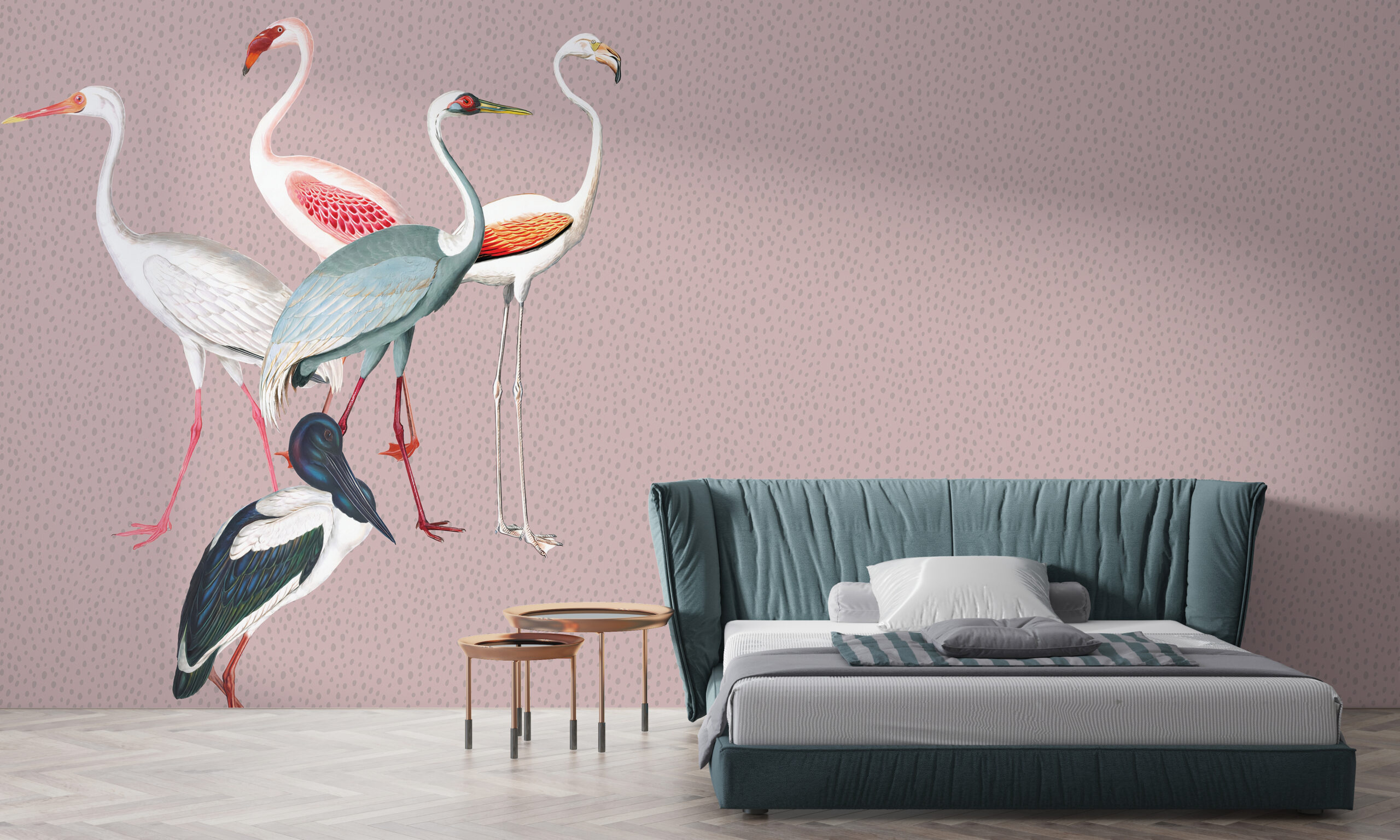 Foto murale Flamingo me pika
