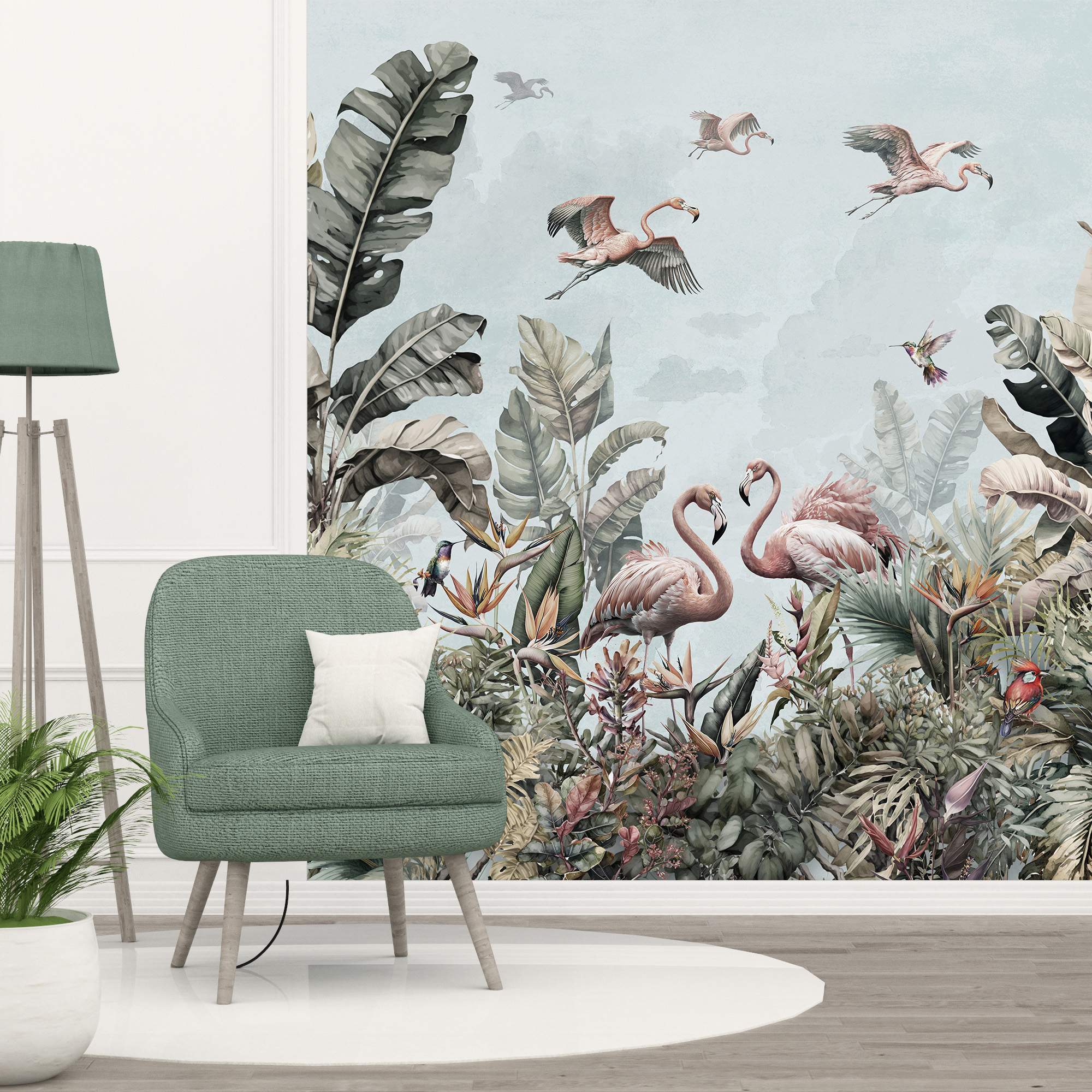 Foto murale Flamingo në Tropik