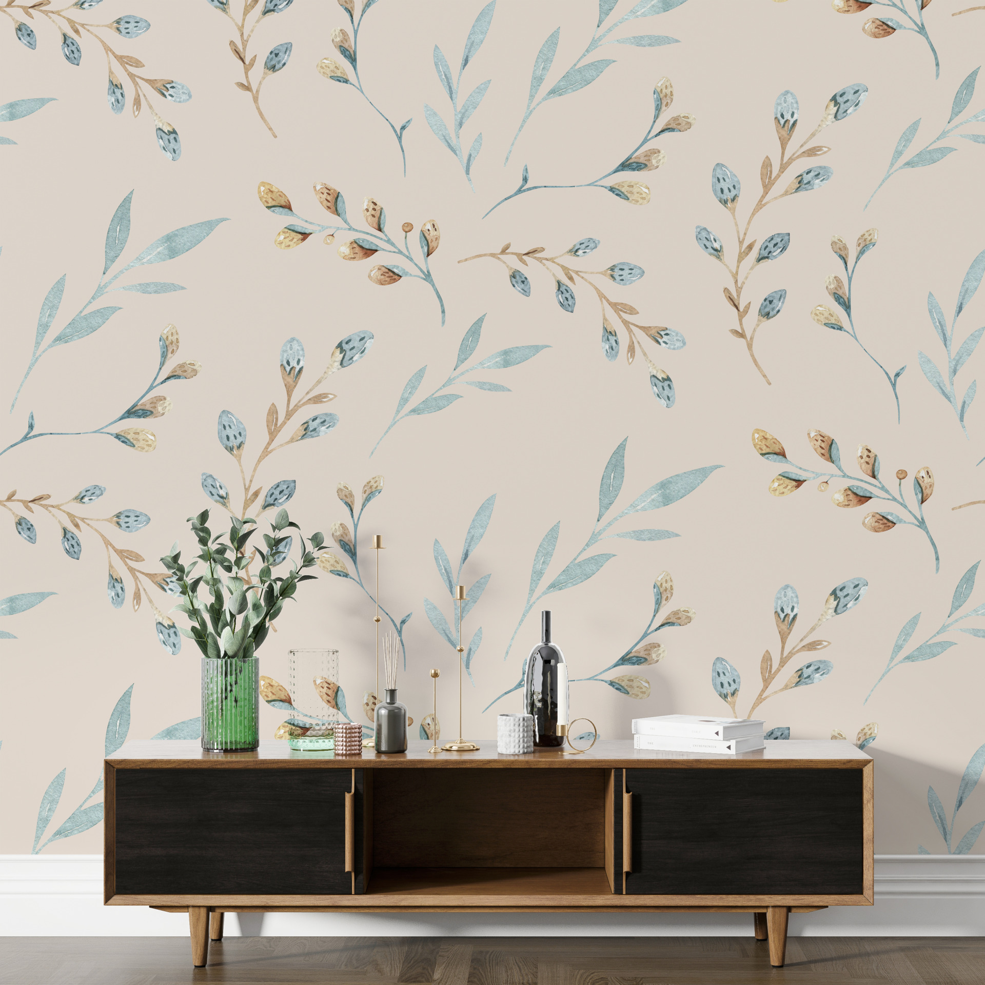 Foto murale Degë dhe gjethe