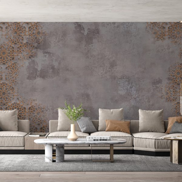 Foto murale Mozaik gjeometrik mbi beton