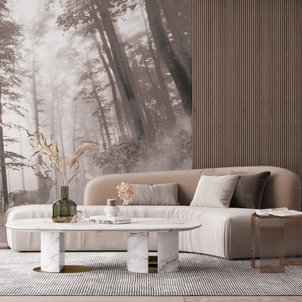 Foto murale Mjegull e dendur pylli