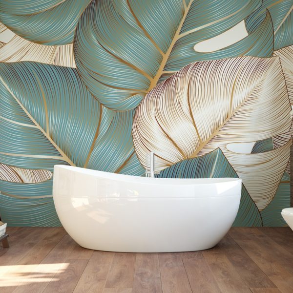 Foto murale Grafika e Gjethet Ekzotike