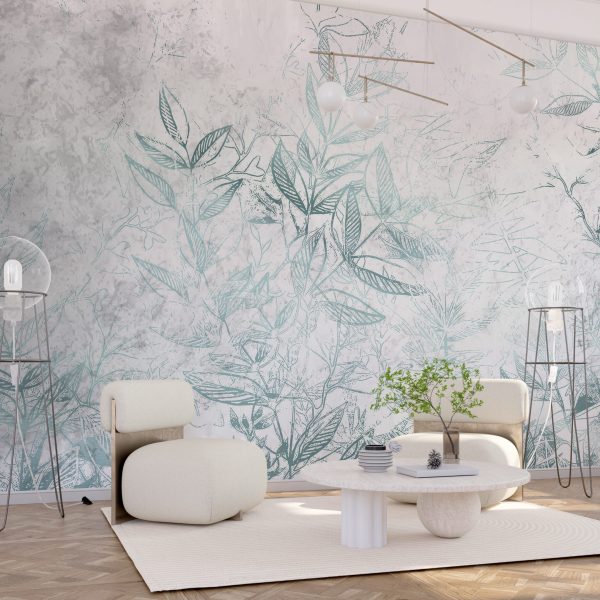 Foto murale Grafika e Gjetheve Blu