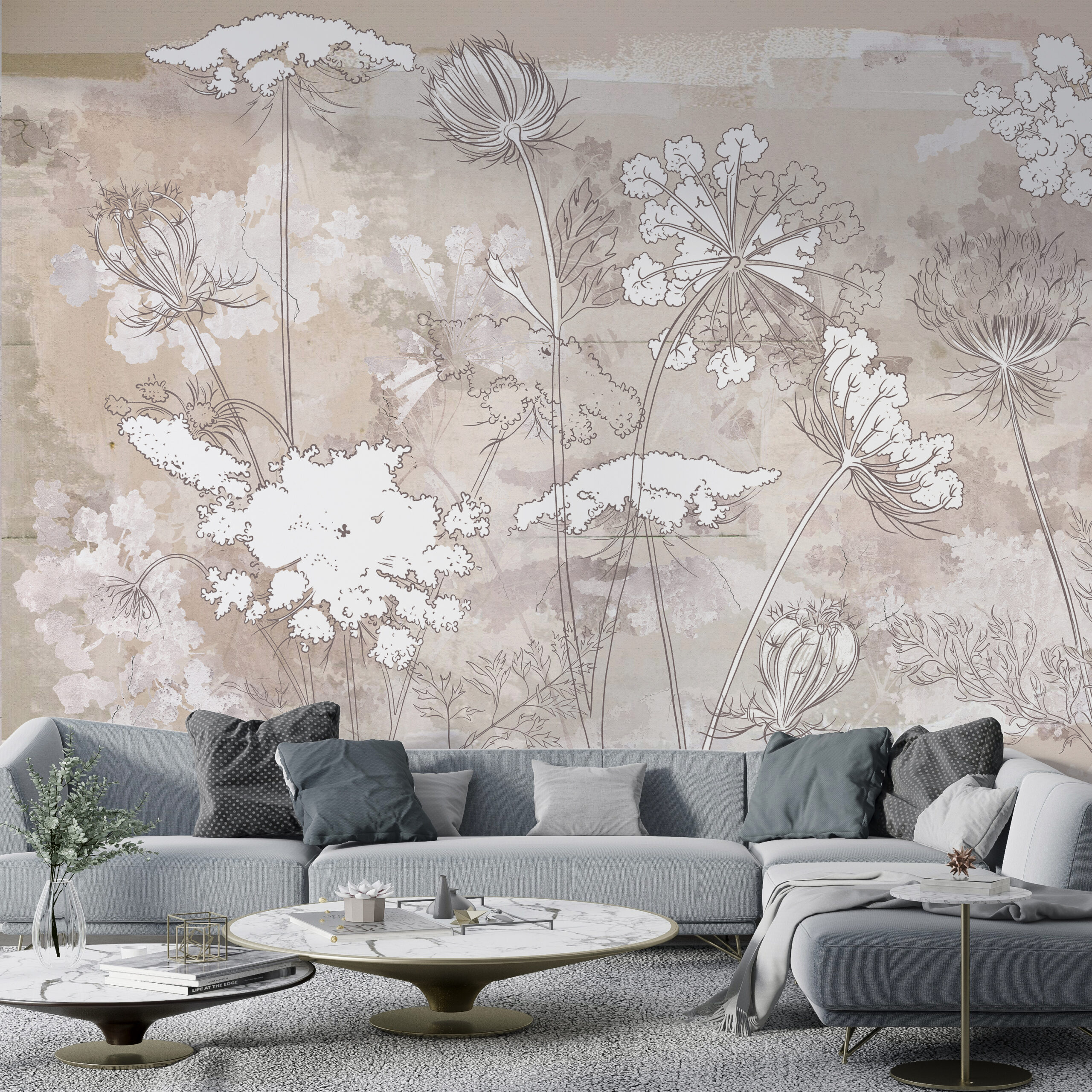 Foto murale Grafika e bimëve