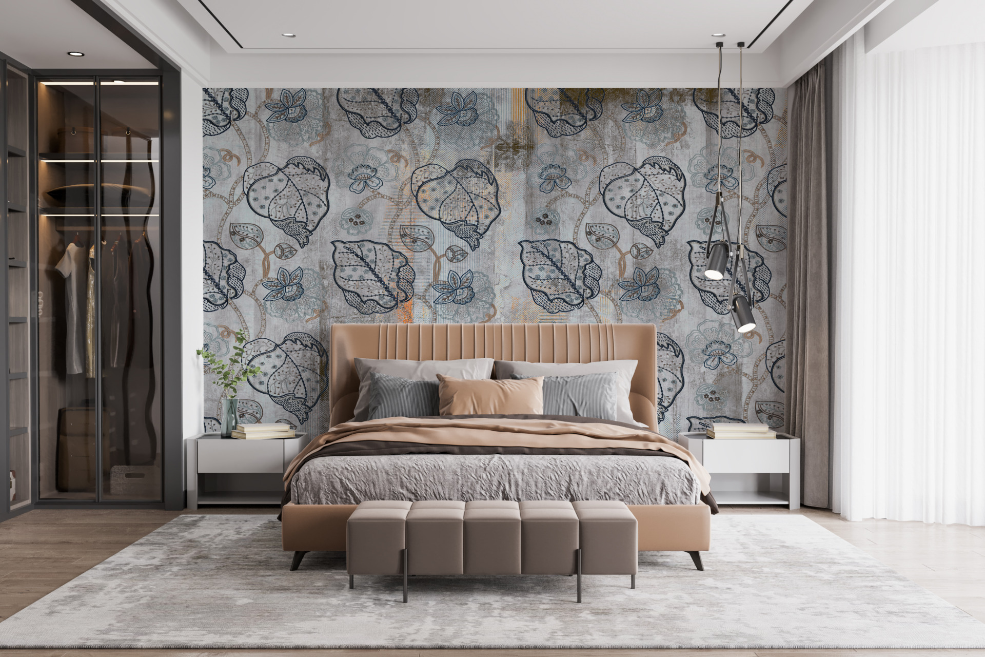 Foto murale Gjethe dekorative të granatës