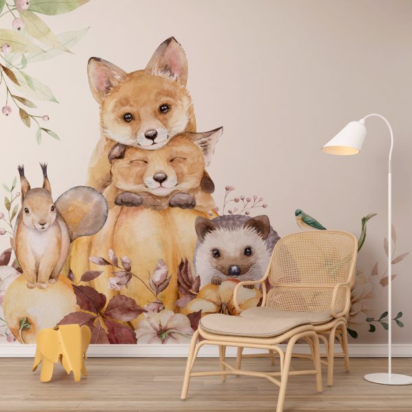 Foto murale Kafshët e Pyllit të Vjeshtës