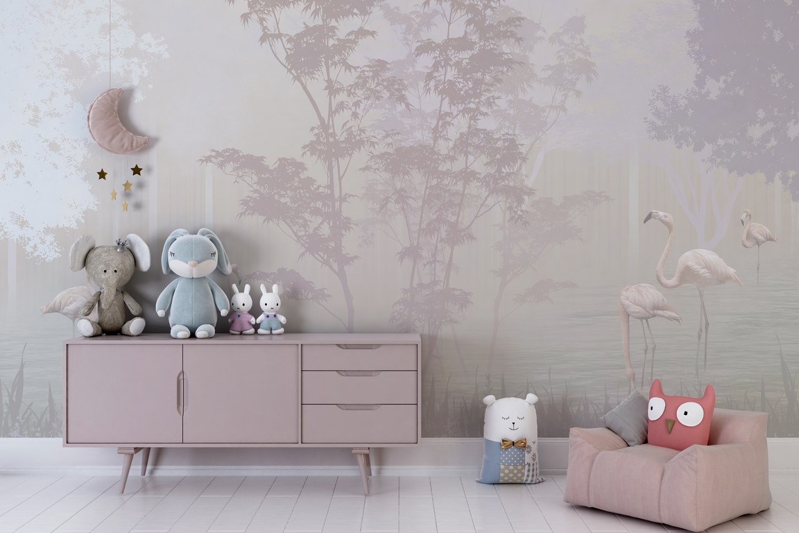 Foto murale Liqeni në mjegull