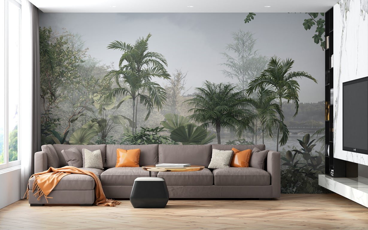 Foto murale Liqeni në xhunglën tropikale