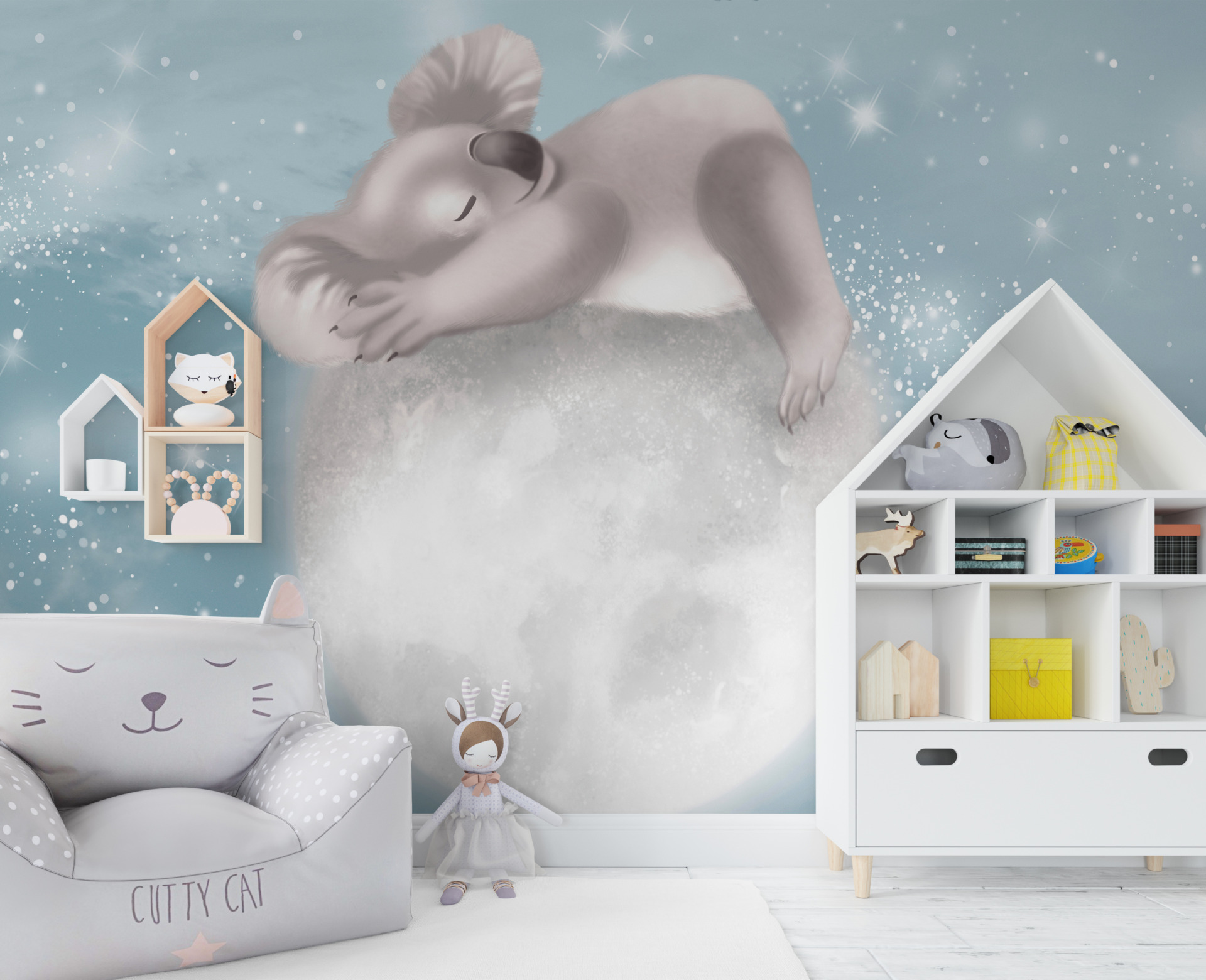 Foto murale Koala në Hënë