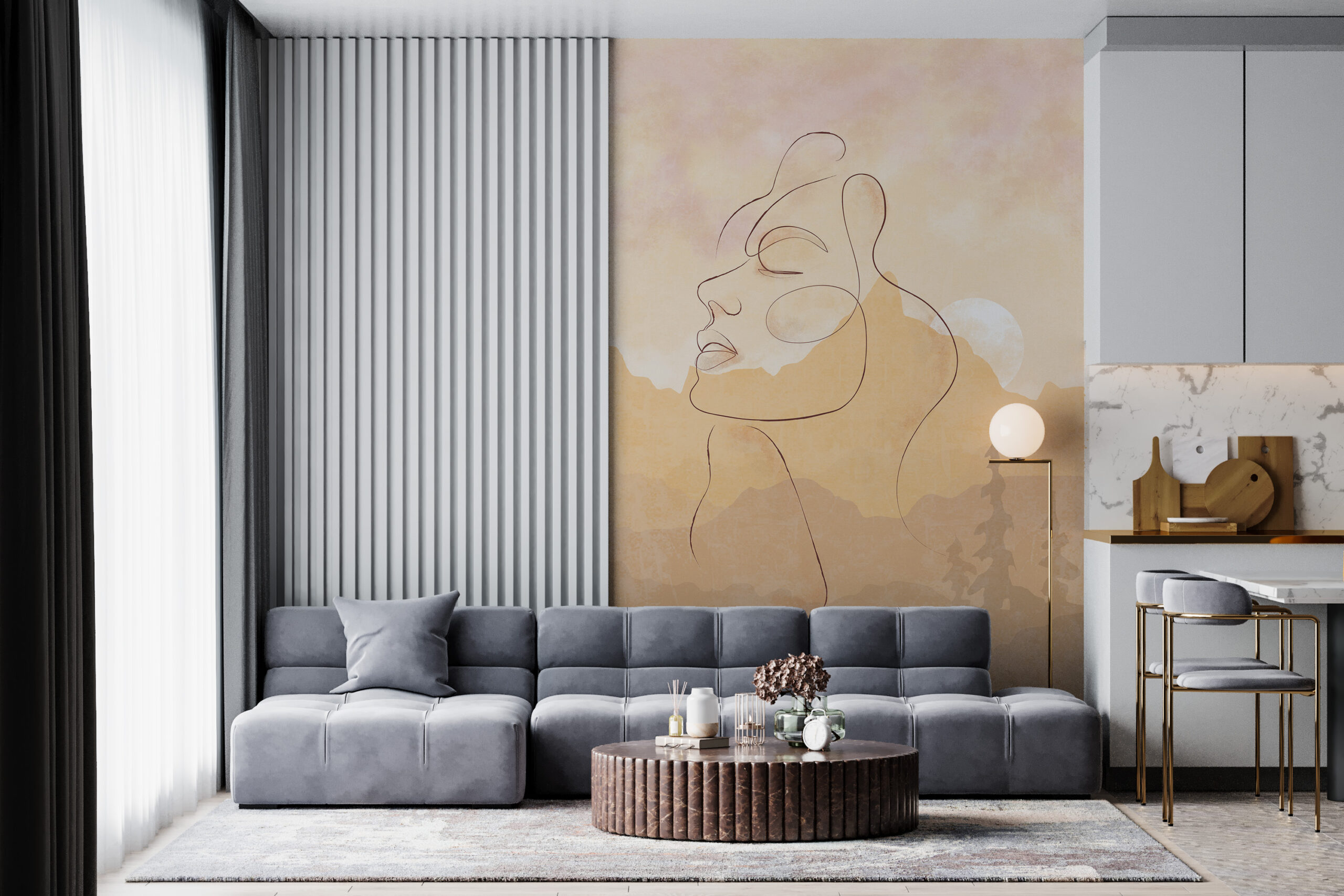 Foto murale Gruaja në Male