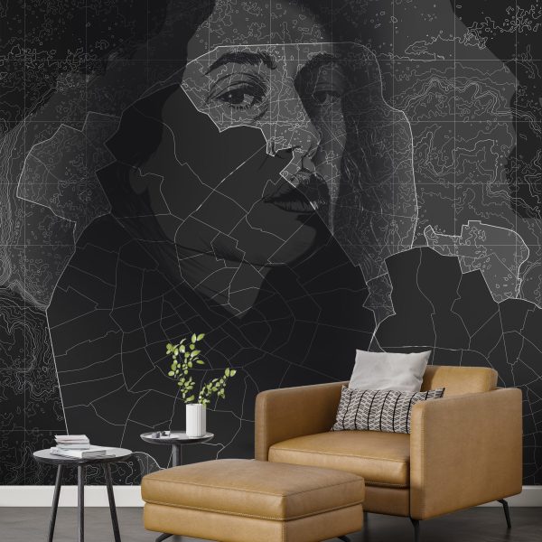 Foto murale Gruaja në gri