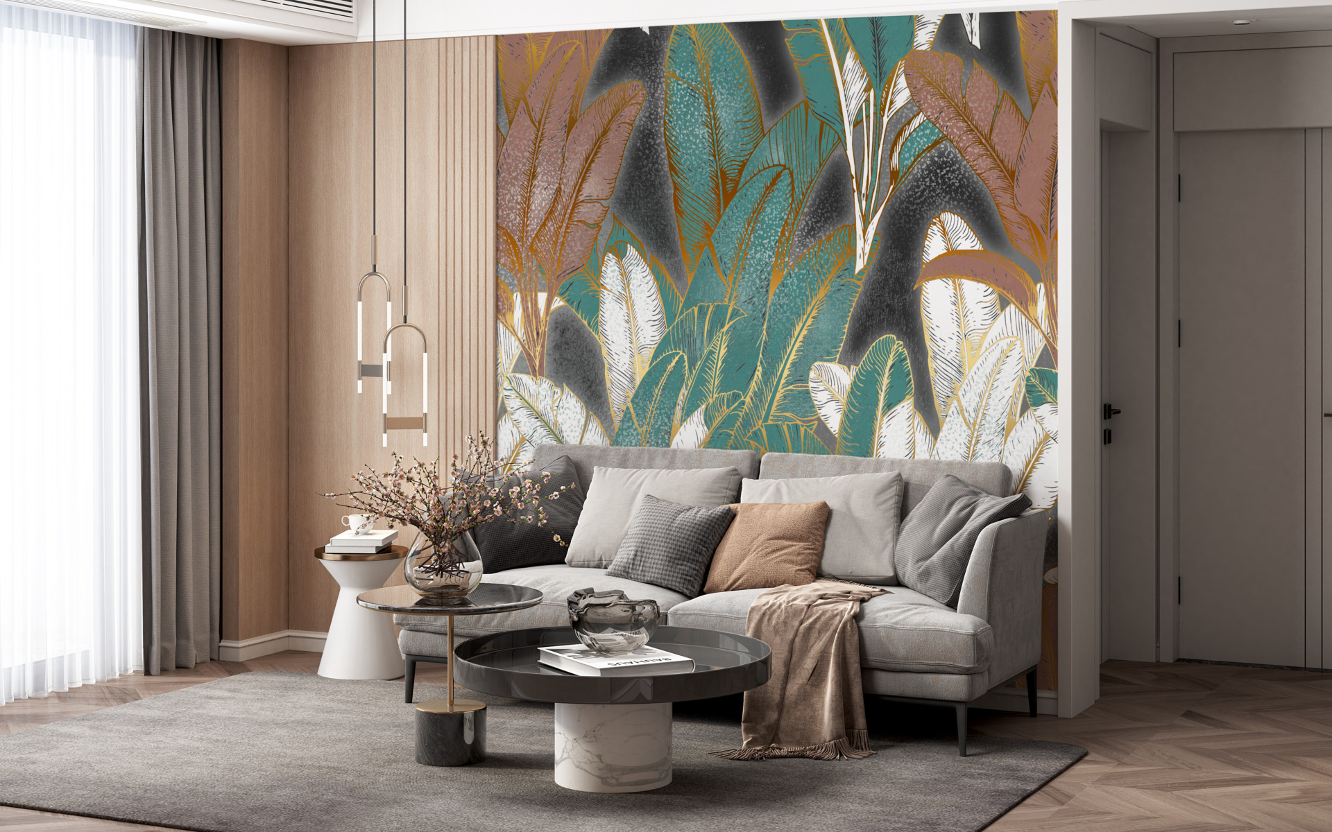 Foto murale Mozaik me Pupla Shumëngjyrëshe