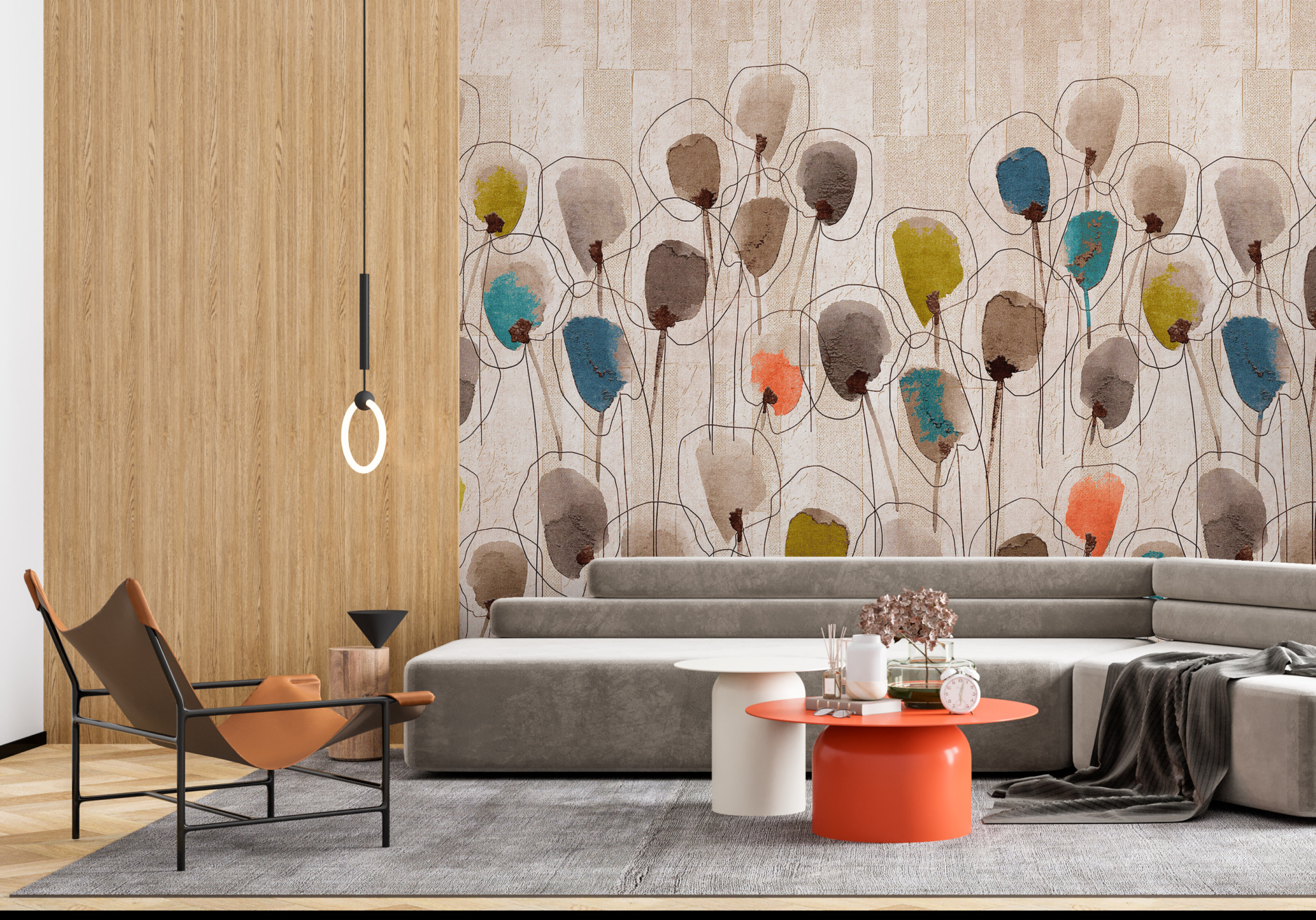 Foto murale Lule shumëngjyrëshe në livadh