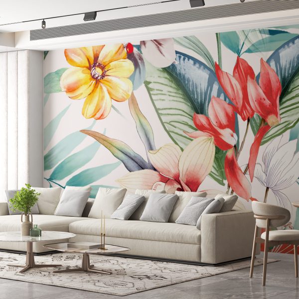 Foto murale Lule shumëngjyrëshe