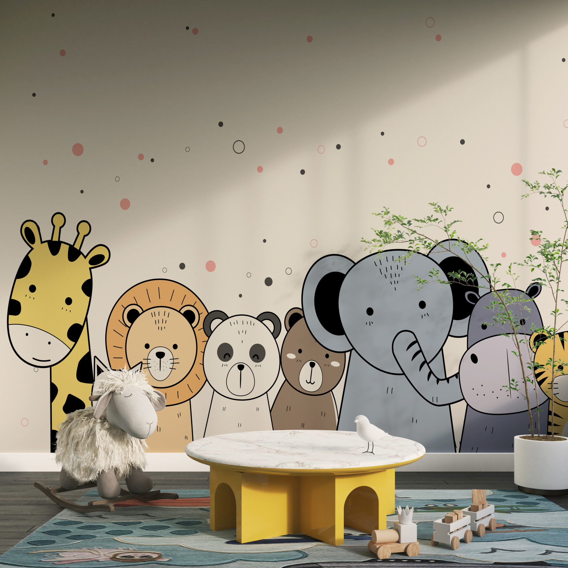 Foto murale Kafshë shumëngjyrëshe të xhunglës