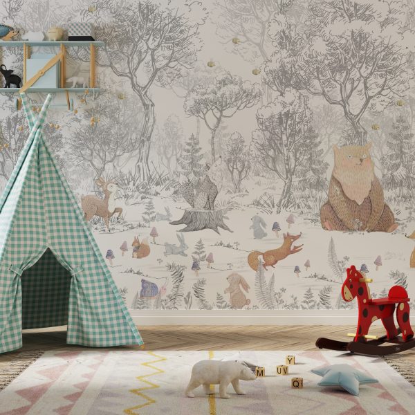 Foto murale Kafshë shumëngjyrëshe të pyllit