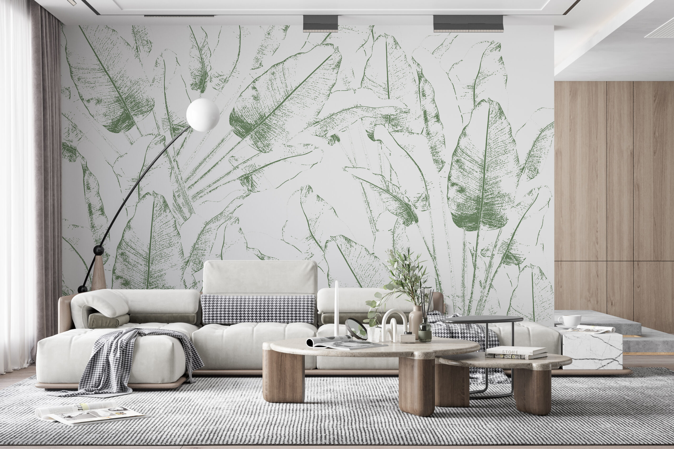 Foto murale Konturet e gjetheve të fikut