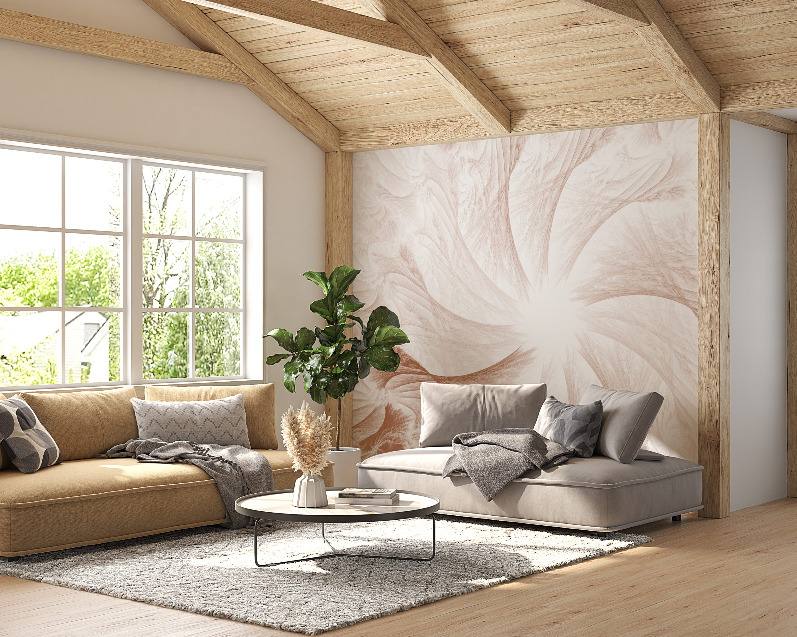 Foto murale Rozetë kremi