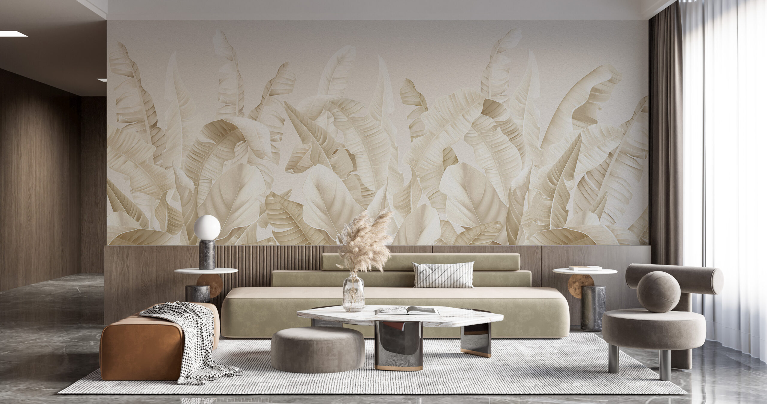 Foto murale Pyll i butë gjethesh