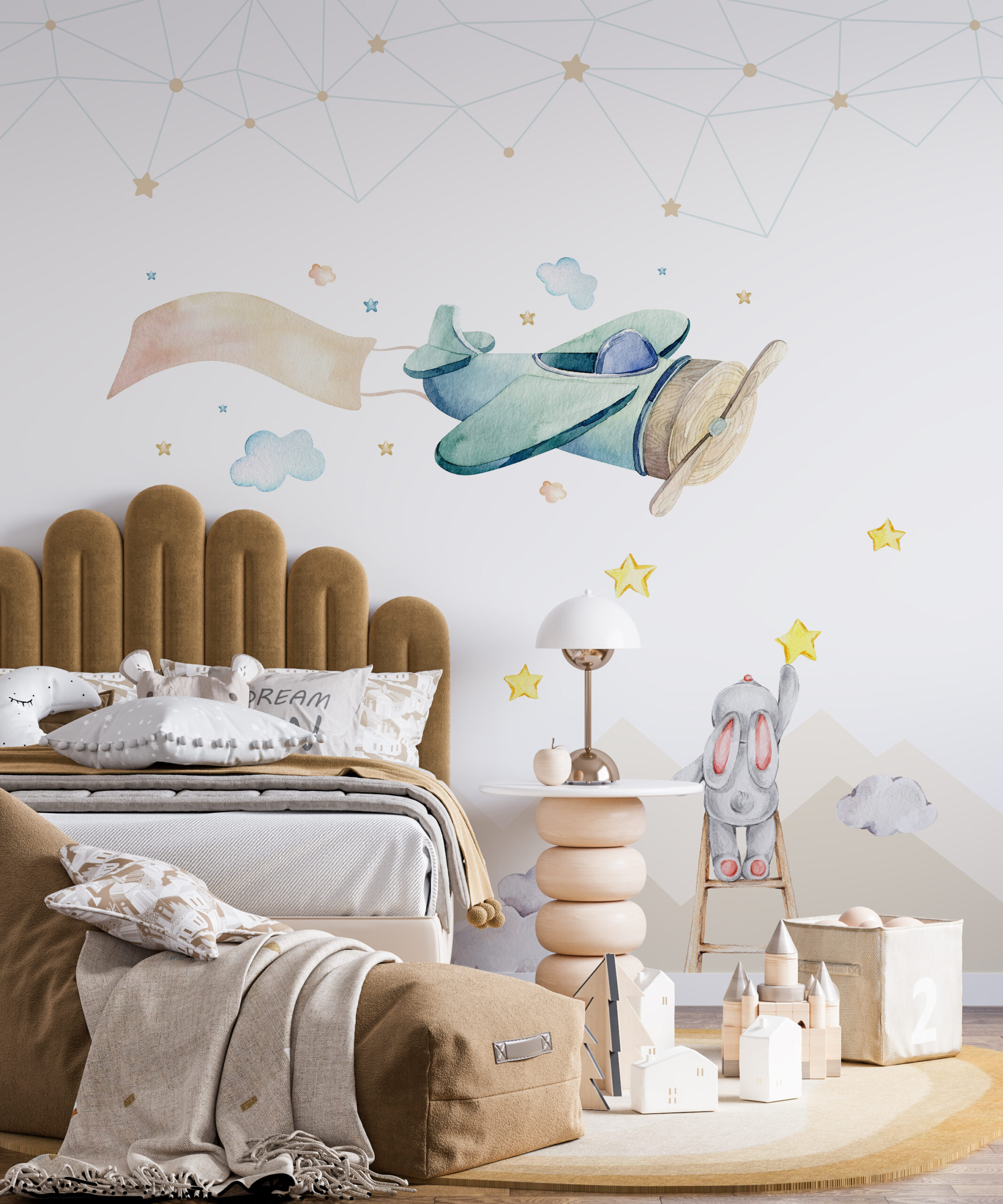 Foto murale Lepujt në qiell