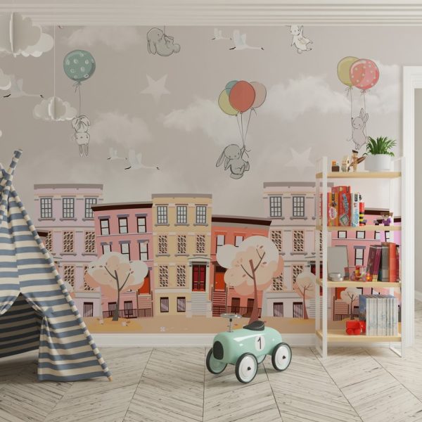 Foto murale Lepujt mbi Qytetin Rozë