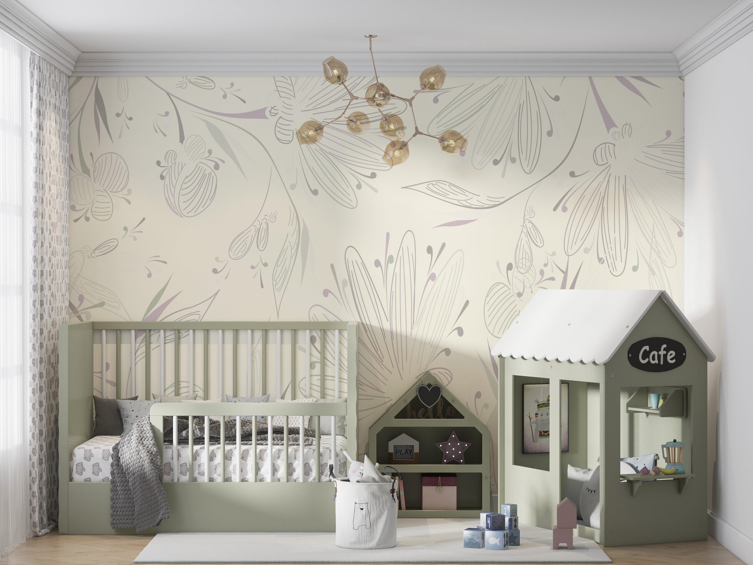 Foto murale Lule e vizatuar