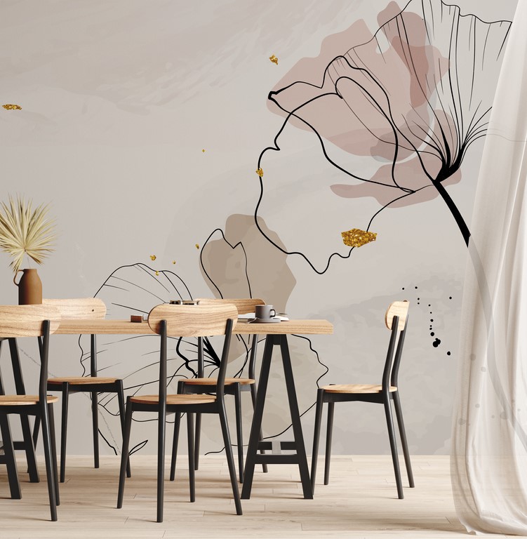 Foto murale Lule të pikturuara me vija