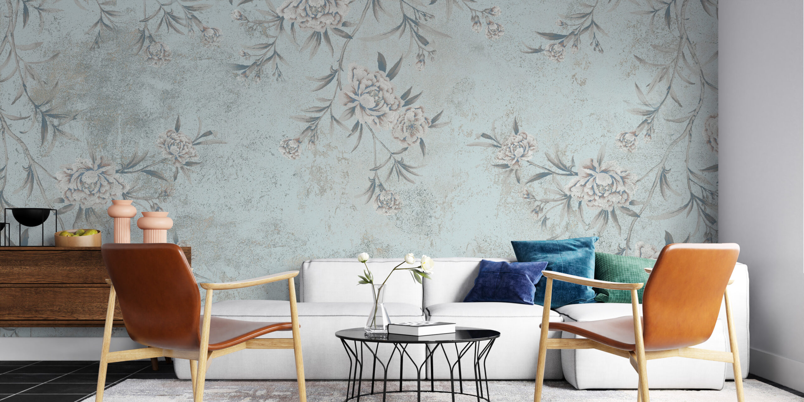 Foto murale Lule në blu