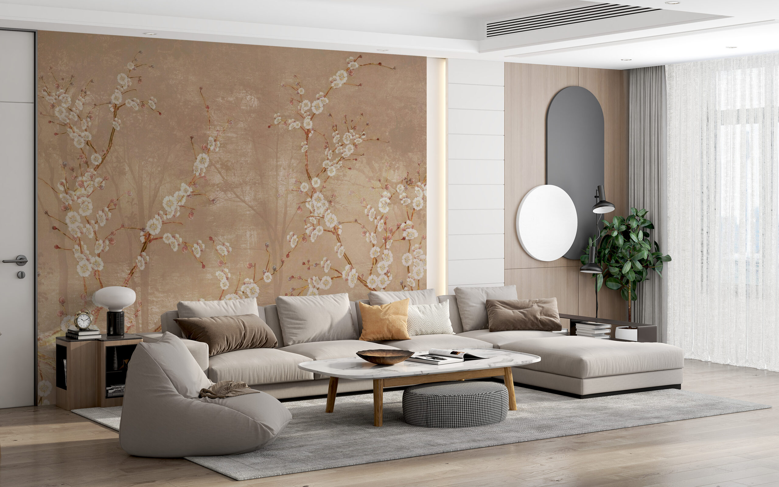 Foto murale Lule në ngjyrë kafe