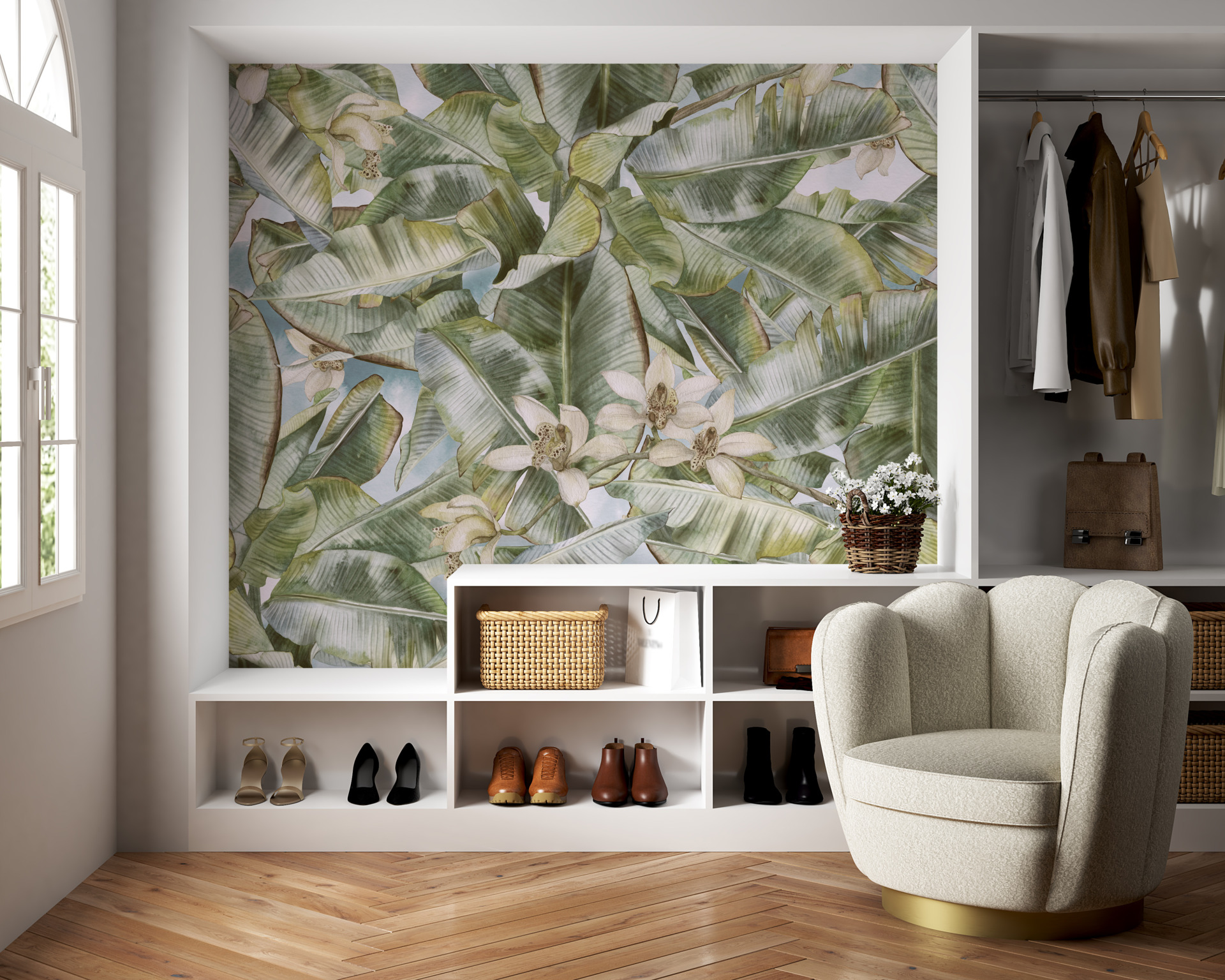 Foto murale Palmë me lule