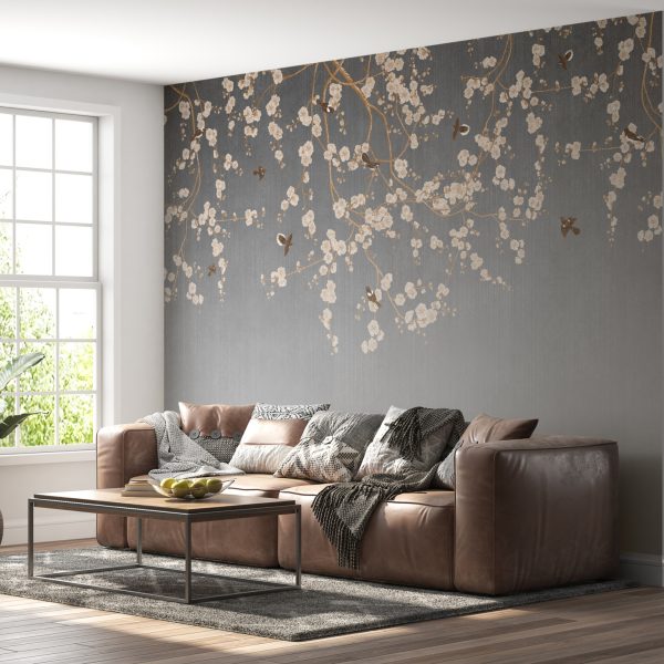 Foto murale Lule qershie në një sfond gri