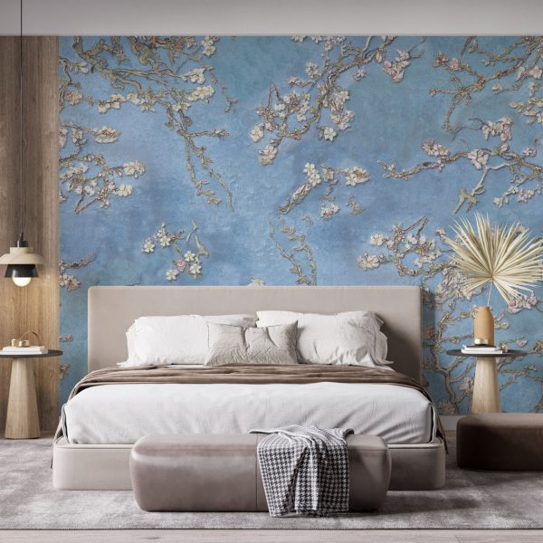 Foto murale Lulja e qershisë në blu