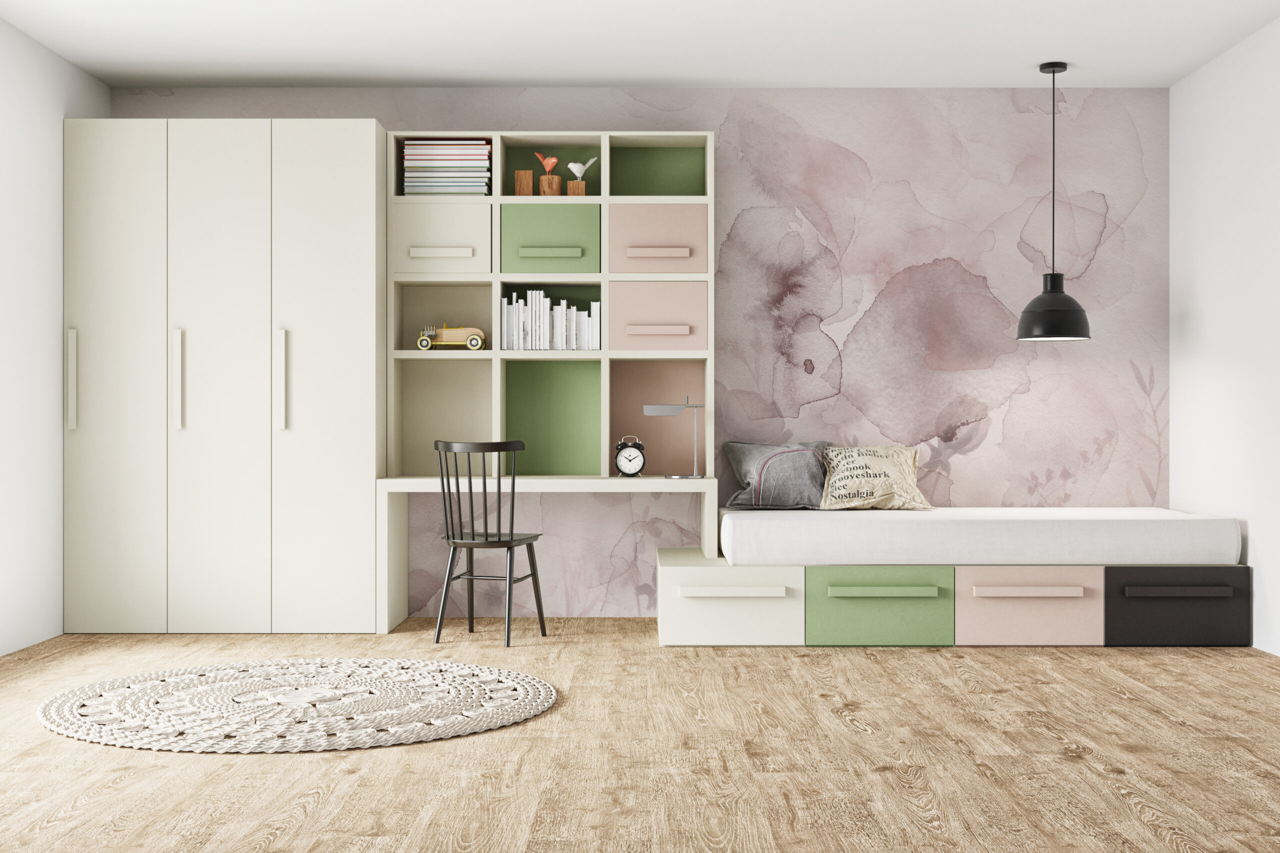 Foto murale Livadh me zile blu