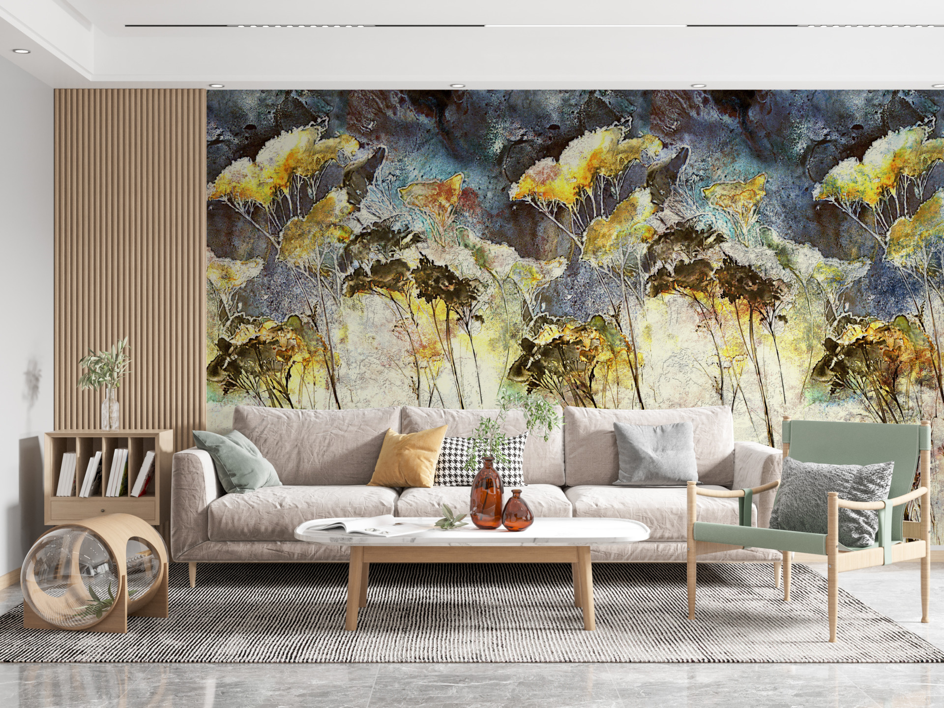 Foto murale Pyll me bimë të verdha