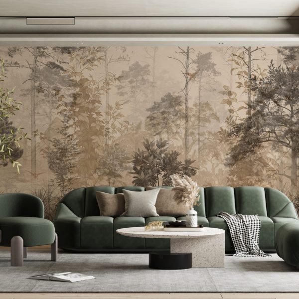 Foto murale Pyll në ngjyrë kafe