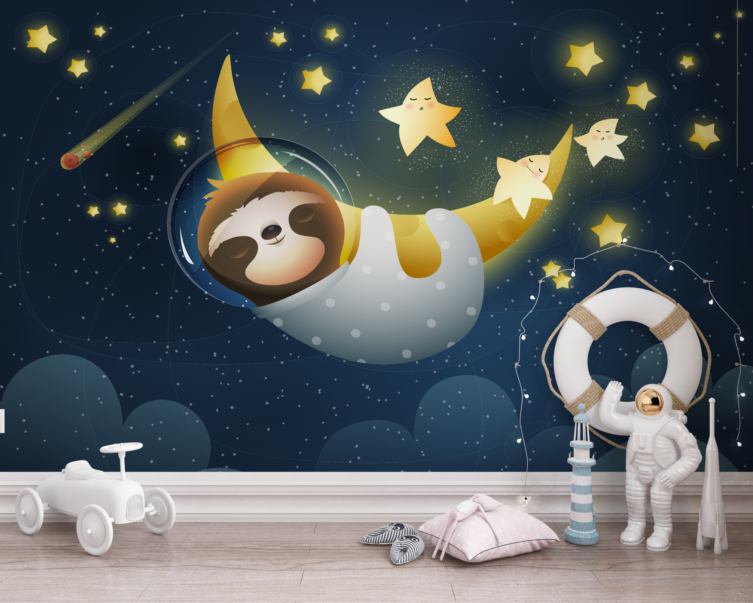 Foto murale Lemur në Hënë