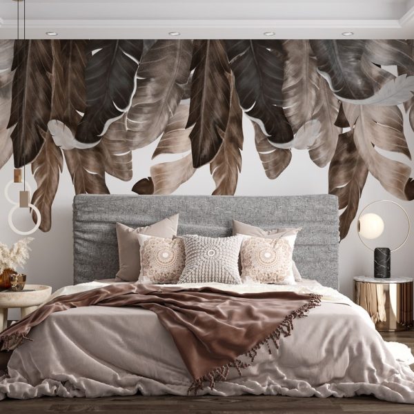 Foto murale Gjethe bananeje në ngjyrë kafe