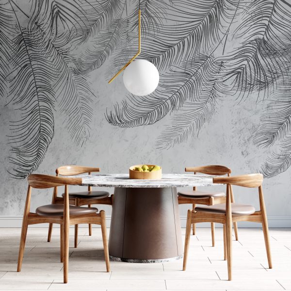 Foto murale Gjethe të zeza të palmës