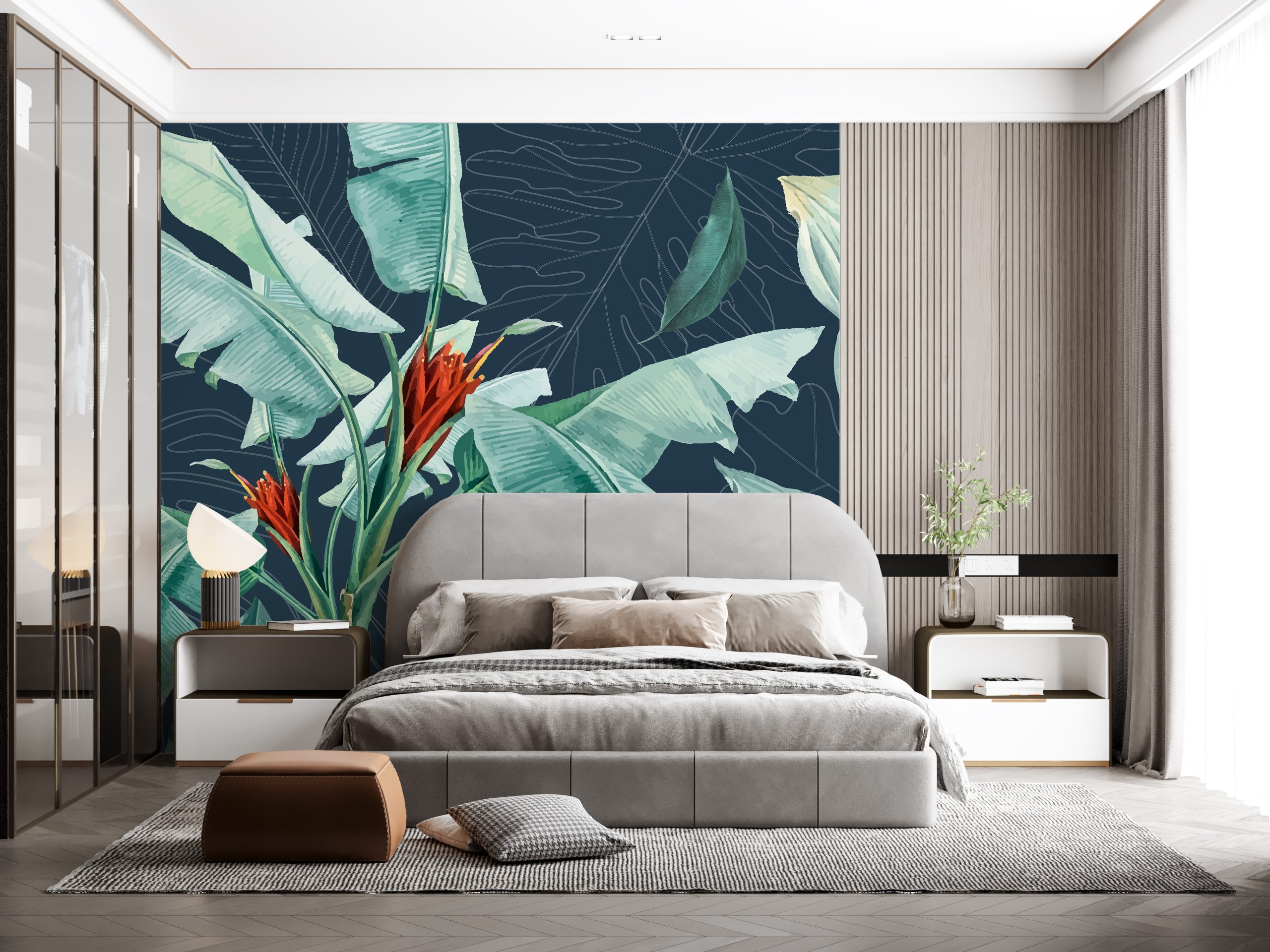 Foto murale Gjethe dhe Lule