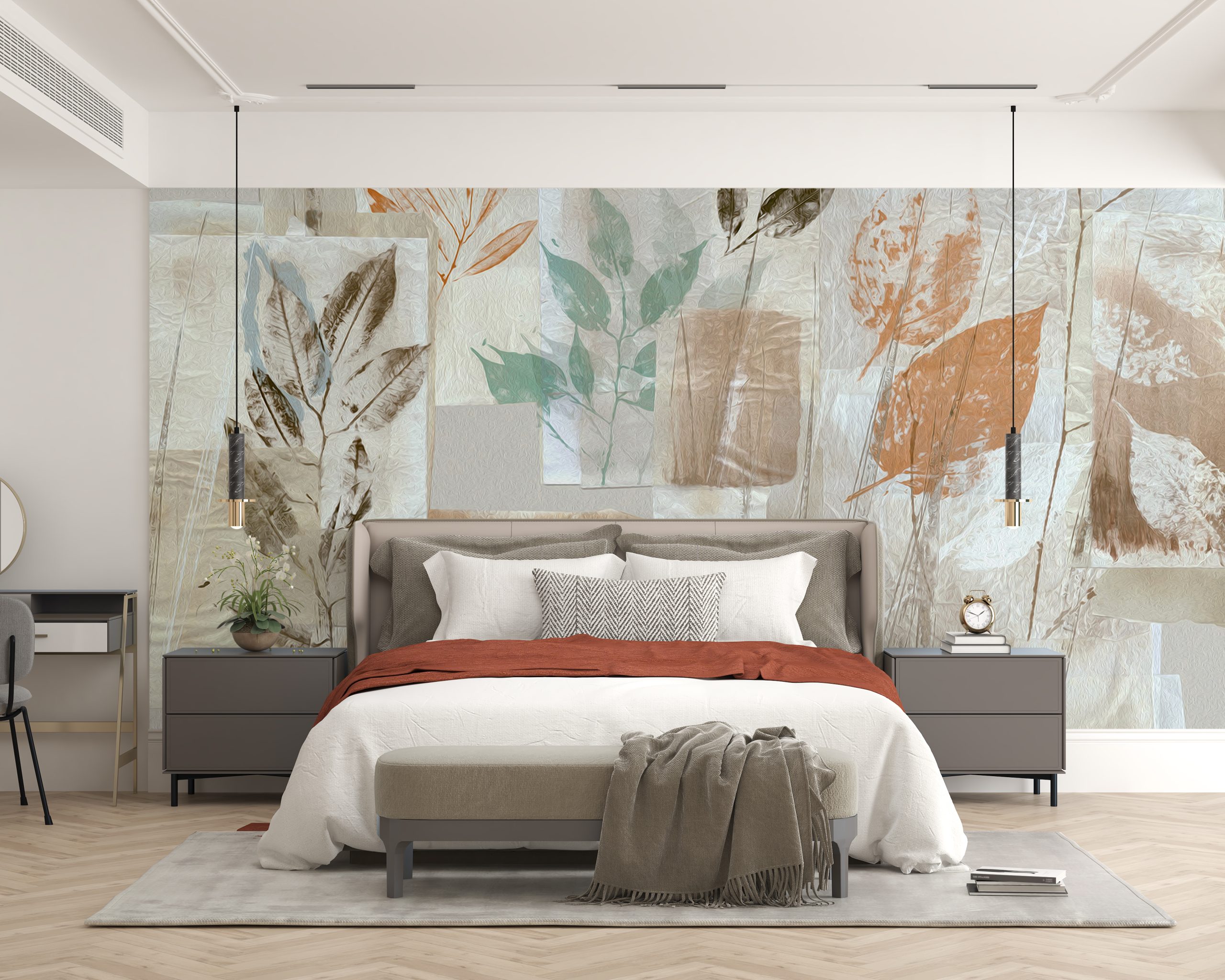 Foto murale Gjethe dhe Drejtkëndësha