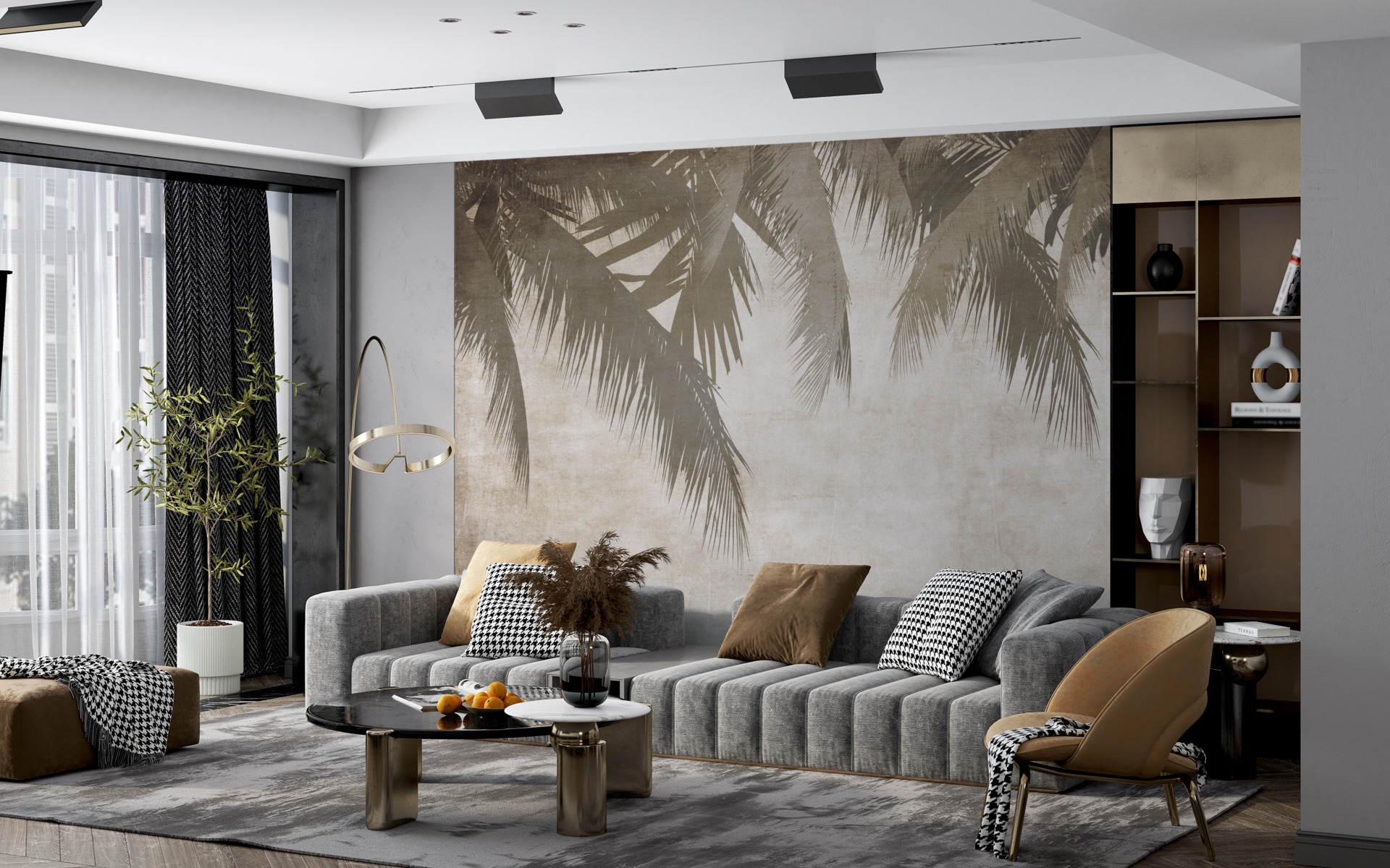 Foto murale Gjethe Sepia