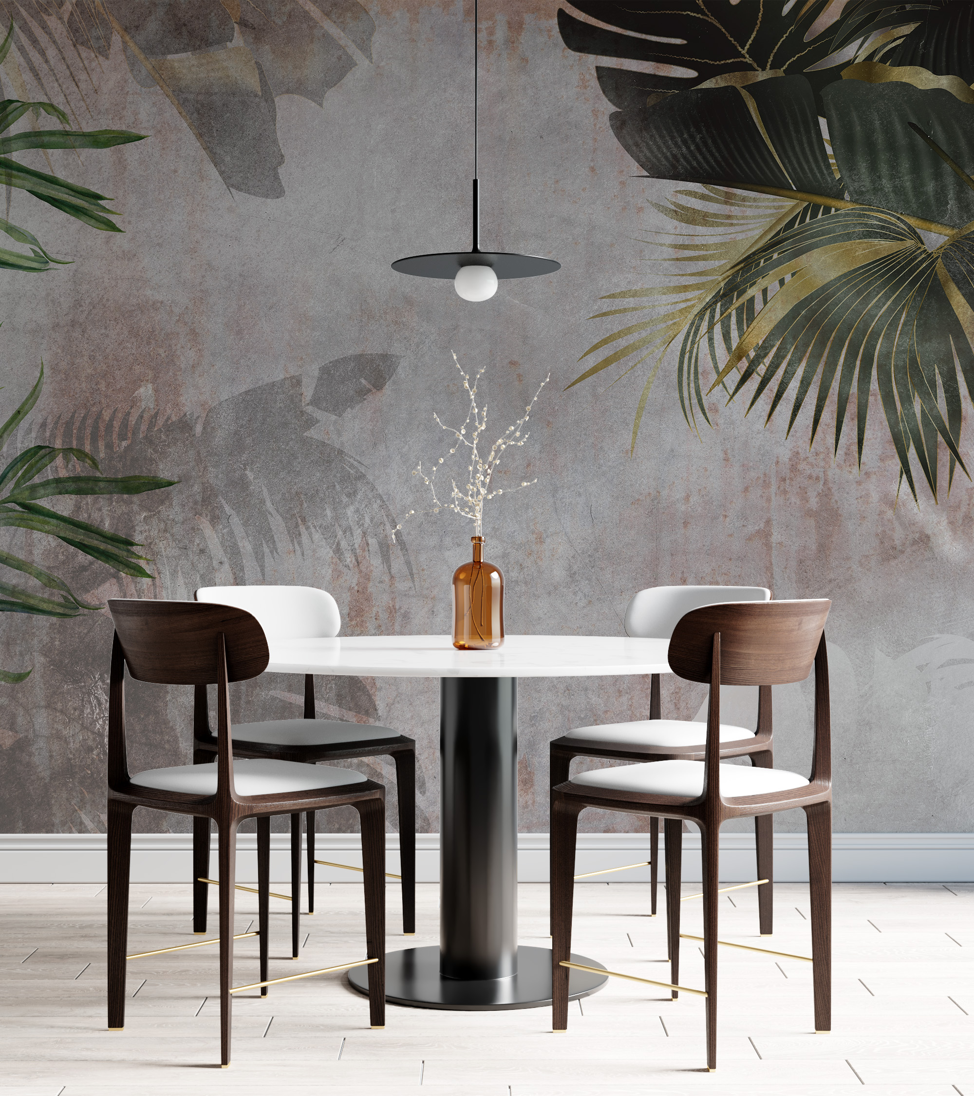 Foto murale Gjethe të gjelbra