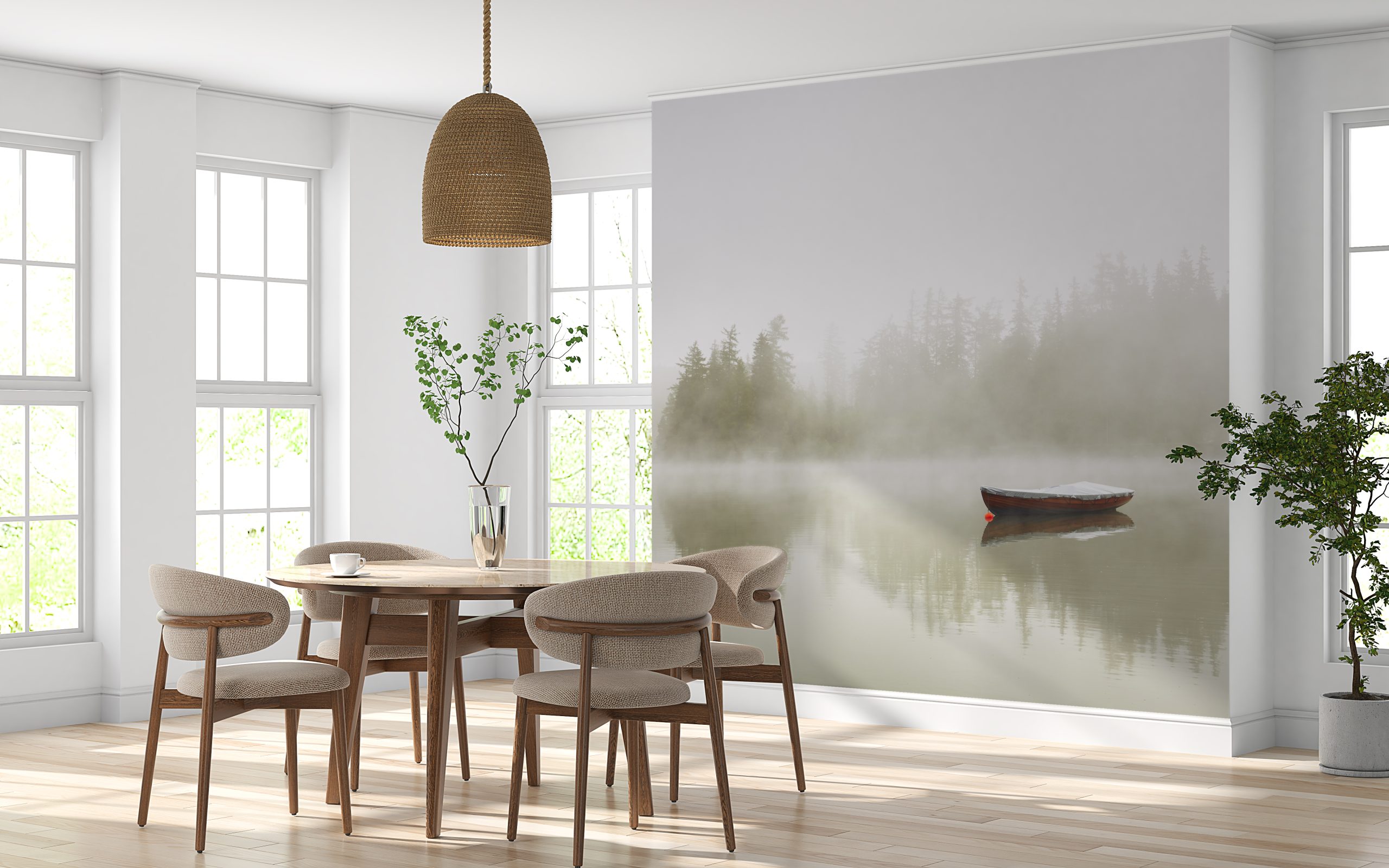 Foto murale Varkë në liqen